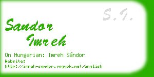 sandor imreh business card